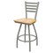 Holland Bar Stool Co 30" Swivel Bar Stool, Nickel Finish, Nat Oak Seat X410 - alternate 1